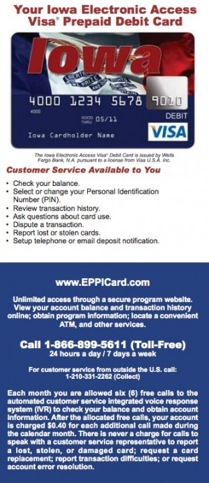 Iowa EPPICard Customer Service